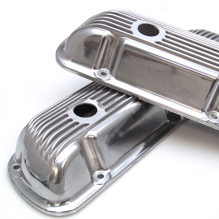 Finned Valve Covers with Breather Holes Small Block Ford Windsor 289