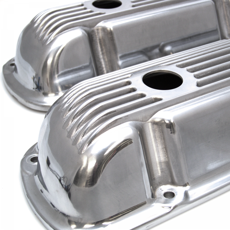 Finned Valve Covers with Breather Holes Small Block Ford Windsor 289